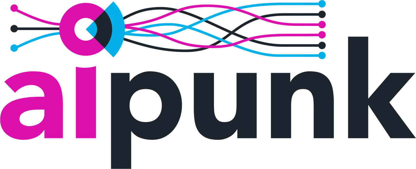 AI Punk logo with a circuit-line eye above the wordmark