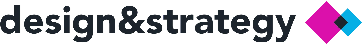 design&strategy capability logo with a magenta and cyan diamond icon